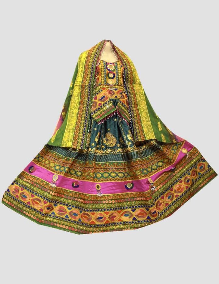 Multilayered Afghan Kuchi Dress for Nikkah