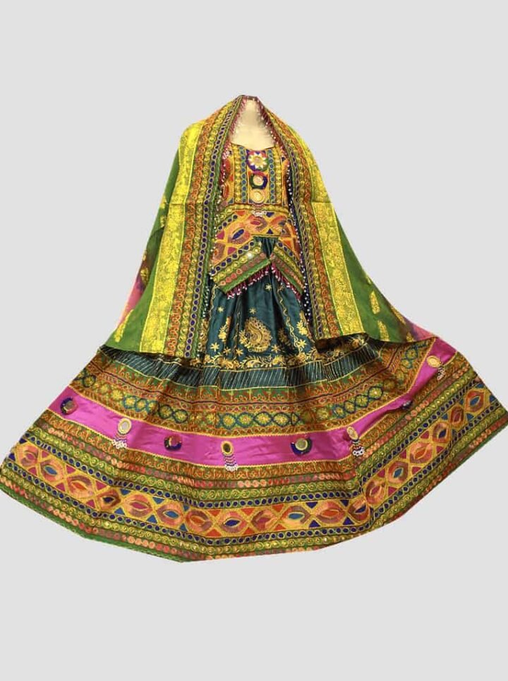 Multilayered Afghan Kuchi Dress for Nikkah