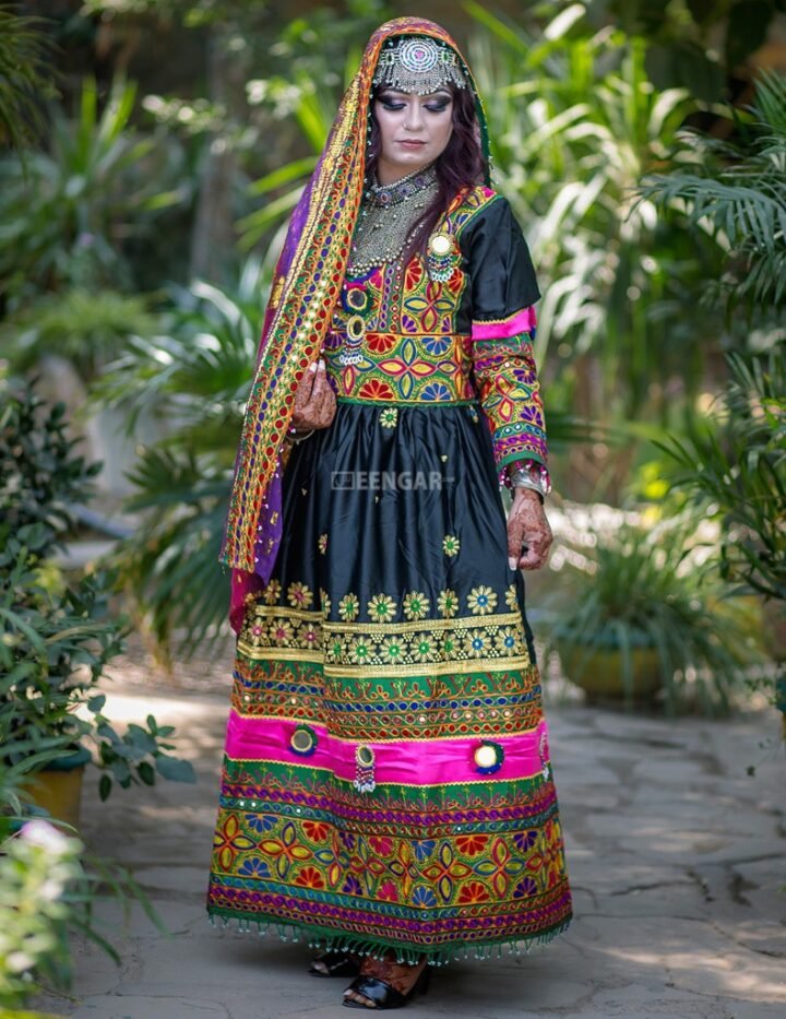 Deep Multi Colored Kuchi Dress 3