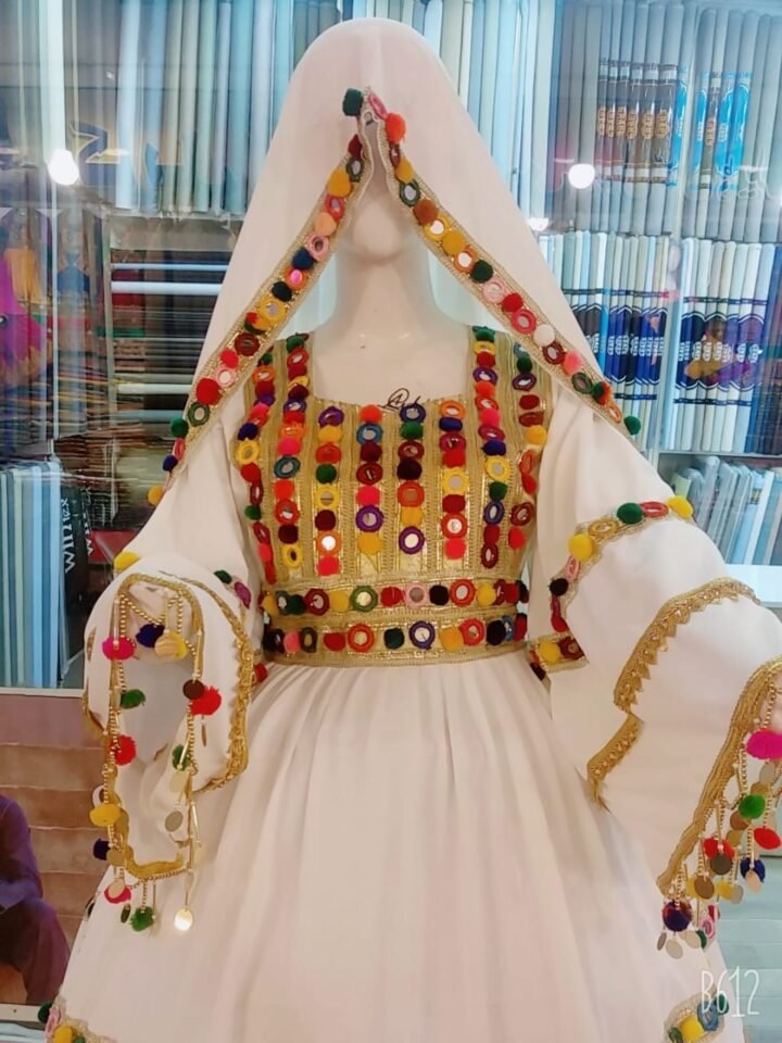 Spring White Afghan Dress (1)