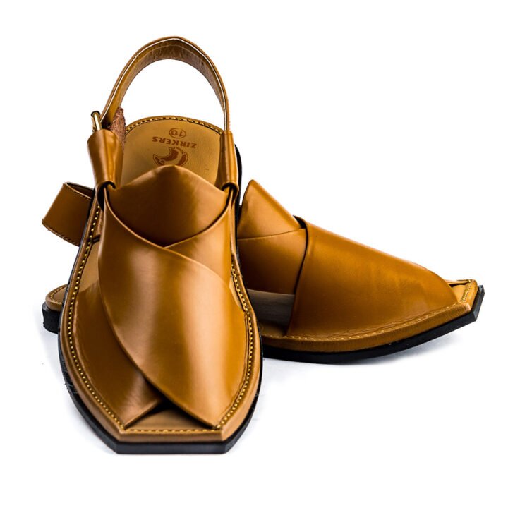 Zalmi Peshawari Chappal Yellow Cut Seengar Fashion