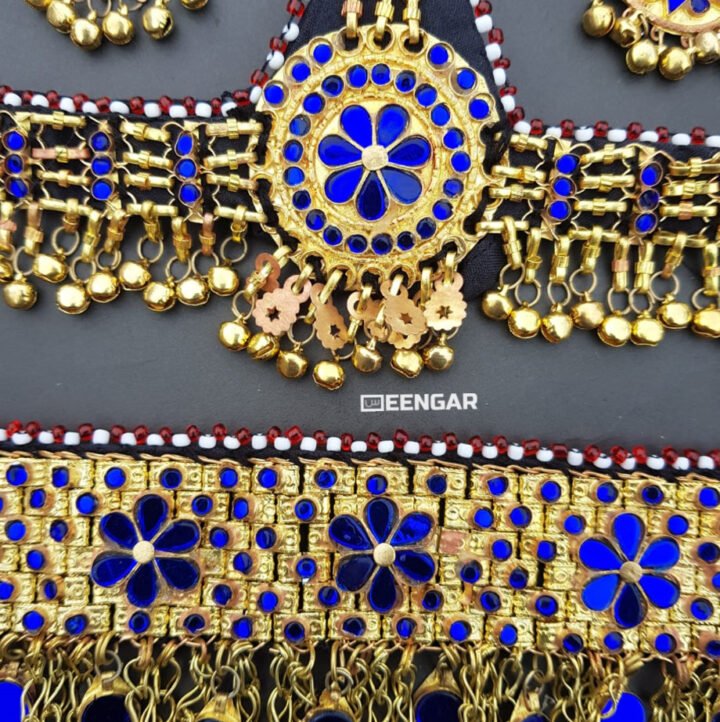 Golden Blue Afghan Jewelry Set 1