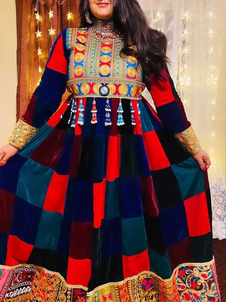 Velvet Afghan Dress