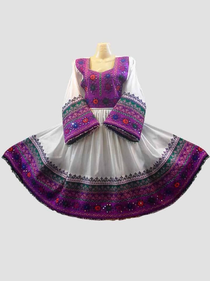 Purple Embroidered Afghani Top