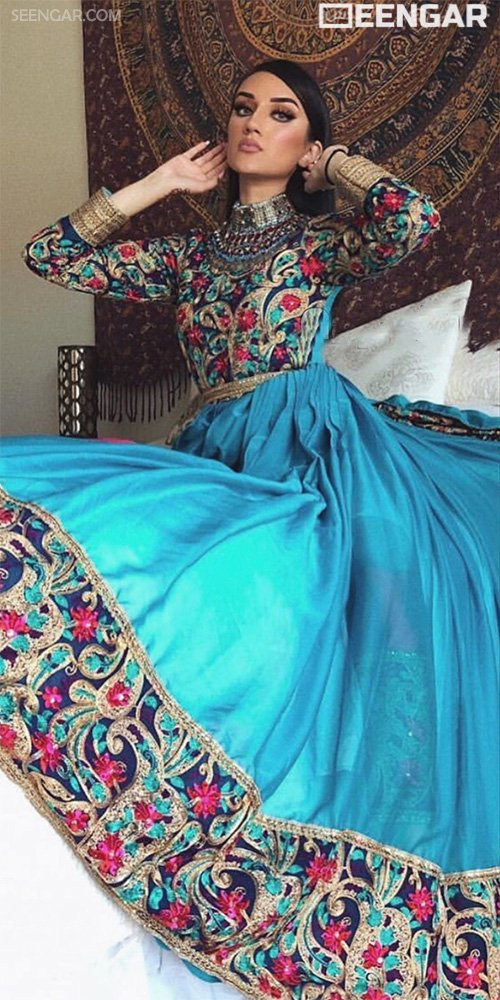Blue Afghan Clothes